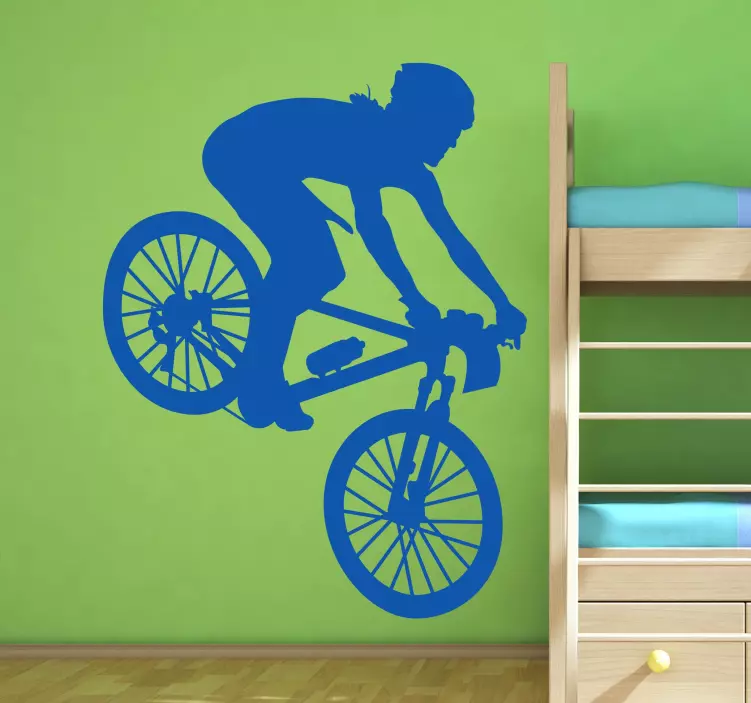 山地自行车剪影贴纸 - TenStickers