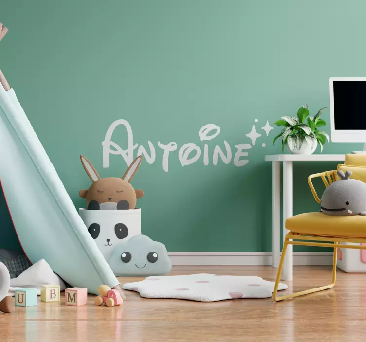 幼儿园贴纸 带星星的名字 - TenStickers