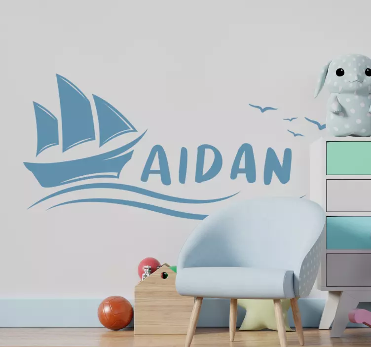 命名帆船航海墙贴纸 - TenStickers