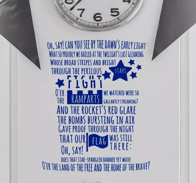 国歌墙贴 - TenStickers