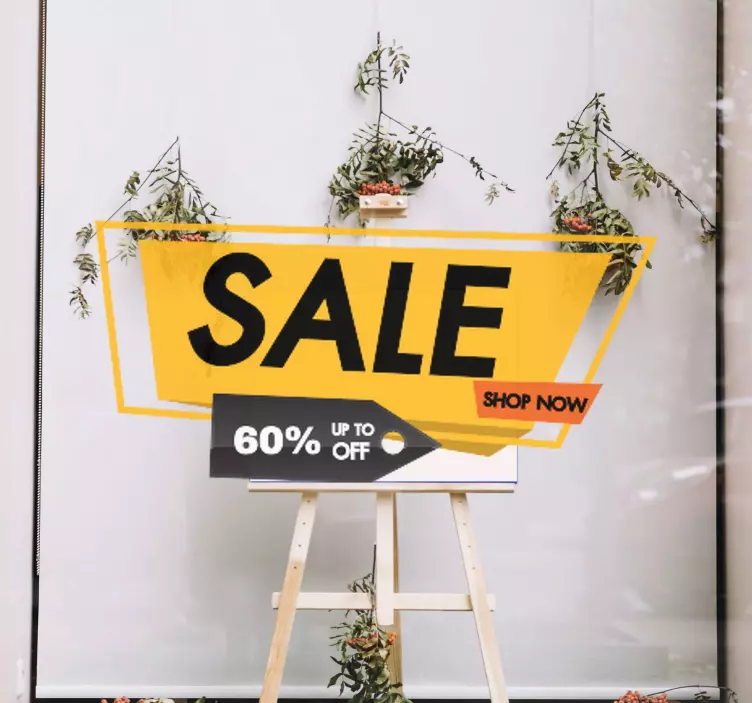 橙色黑色星期五窗口贴纸 - TenStickers