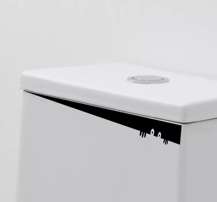 偷看嘘厕所浴室墙贴 - TenStickers