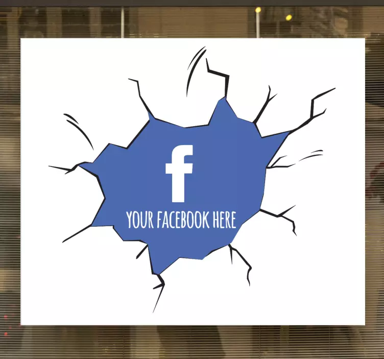 个性化的facebook墙上休息窗口贴纸 - TenStickers