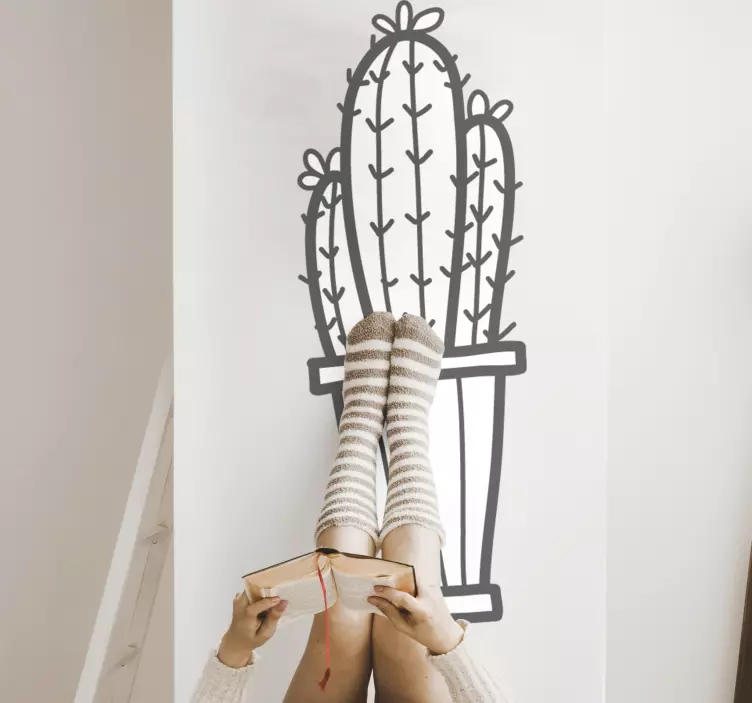 动物贴画 盆栽仙人掌 - TenStickers