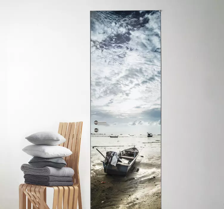 波兰海边门贴纸 - TenStickers