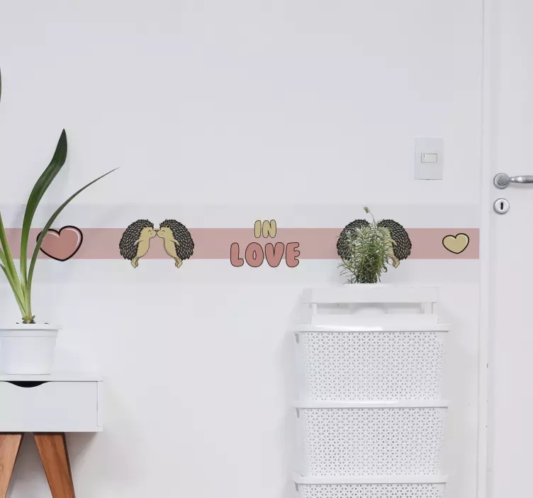 豪猪在爱情装饰墙贴 - TenStickers