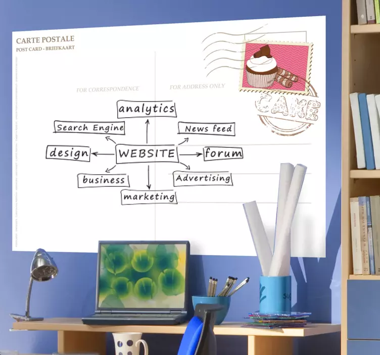 明信片白板贴纸 - TenStickers