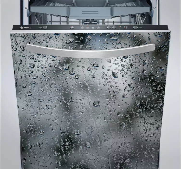 雨滴洗碗机贴纸 - TenStickers