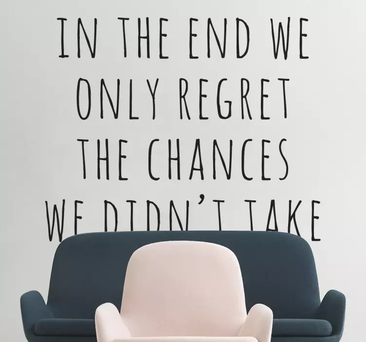 遗憾的机会文字贴纸 - TenStickers