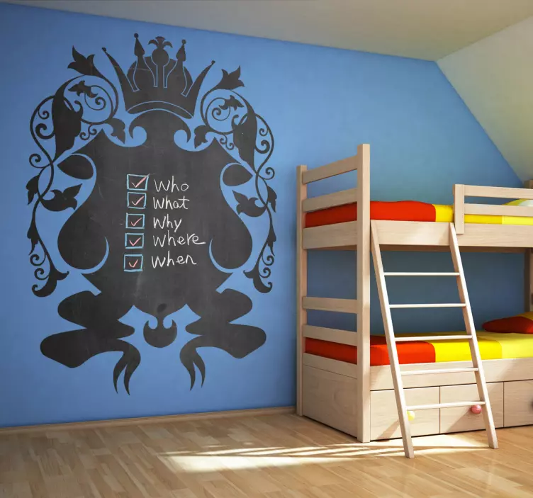 皇家盾牌黑板贴 - TenStickers