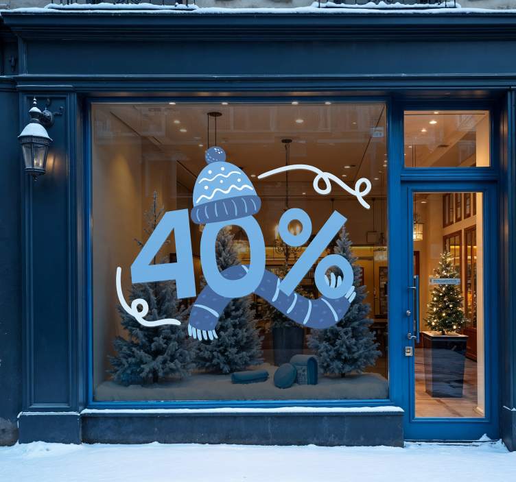 动物贴画 蓝色冬季折扣 - TenStickers