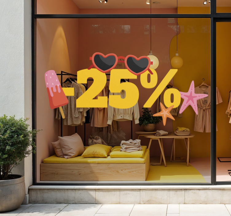 动物贴画 彩色夏季折扣 - TenStickers