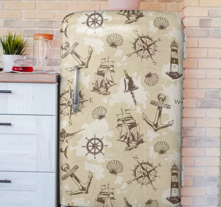 海产品冰箱乙烯基贴纸 - TenStickers