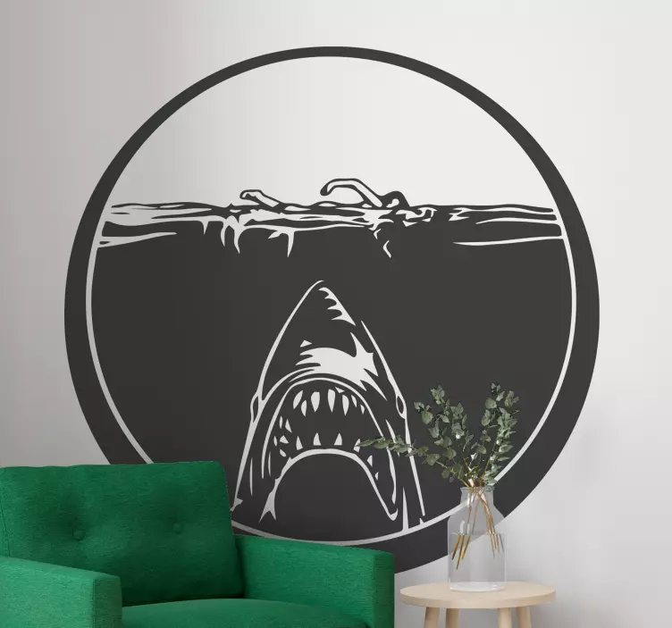 鲨鱼狩猎鱼贴纸 - TenStickers