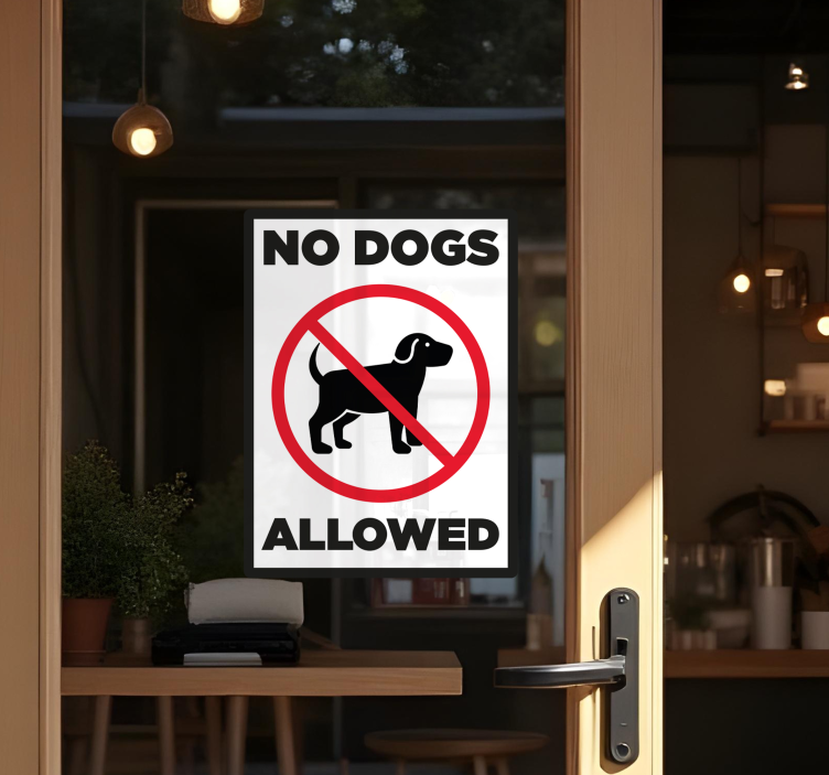 动物贴画 no dog allowed sign - TenStickers