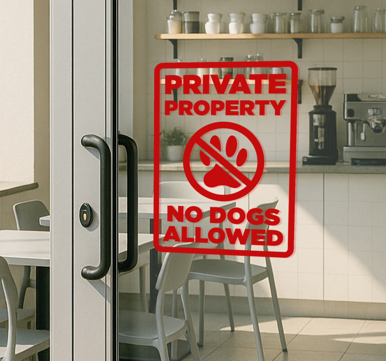 动物贴画 private property no dogs allowed sign - TenStickers