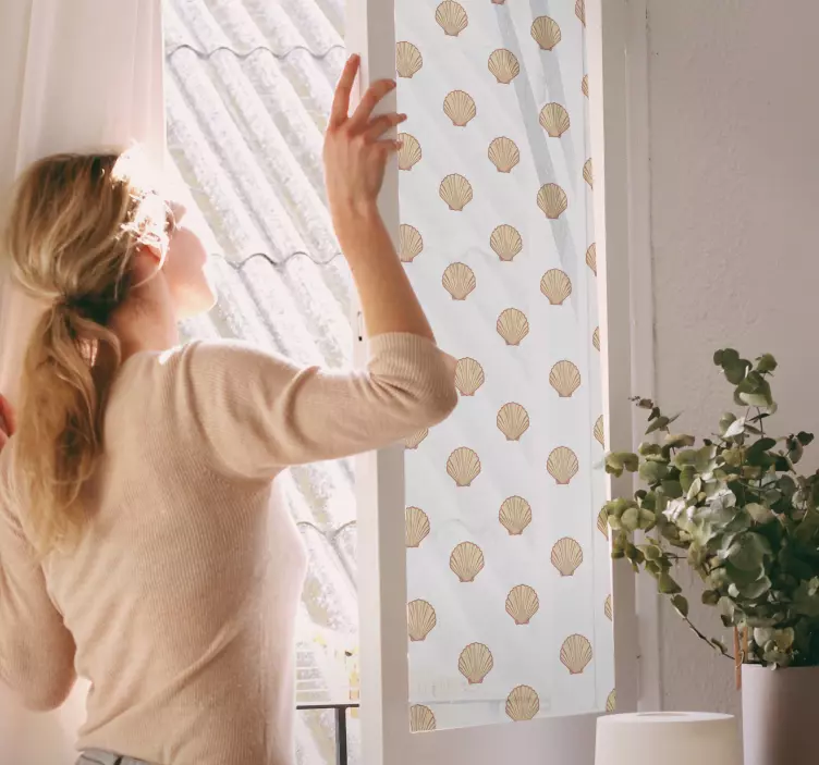 对称贝壳窗贴 - TenStickers