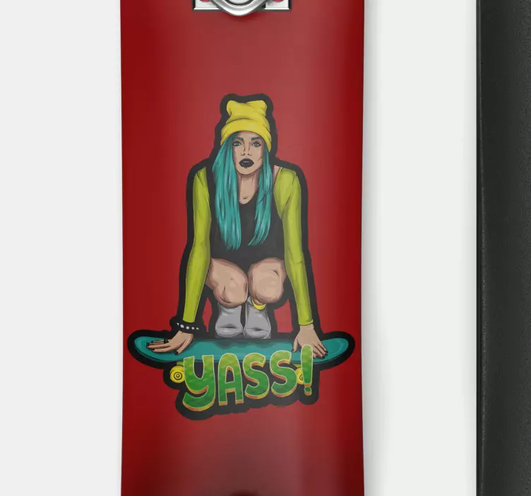 滑板学校的女孩墙贴 - TenStickers