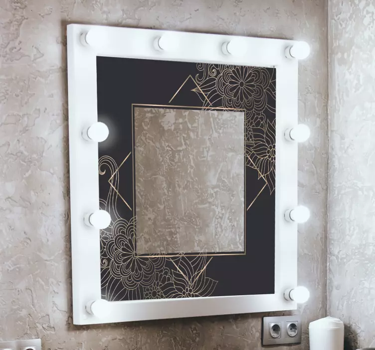 春天的花朵镜子贴纸 - TenStickers