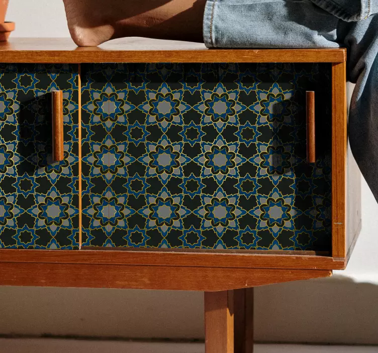 明星，曼陀罗花图案家具贴花 - TenStickers