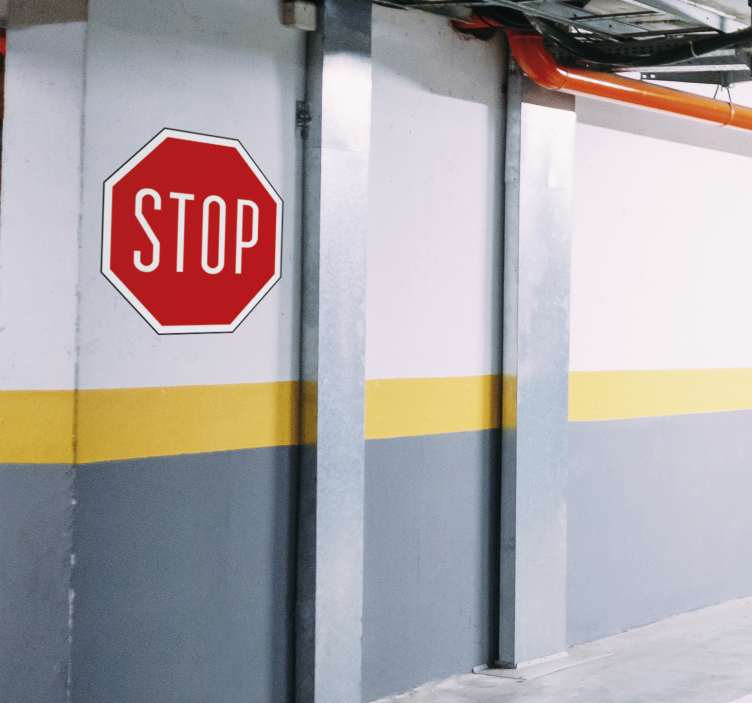 停止标志贴纸 - TenStickers