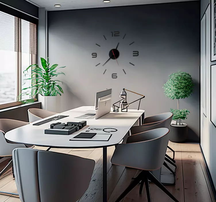 时钟贴纸 条纹和数字 - TenStickers