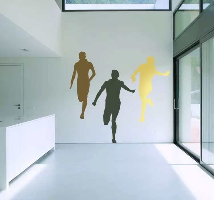 三名跑步者贴纸 - TenStickers