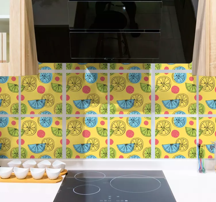 动物贴画水果图案瓷砖 - TenStickers