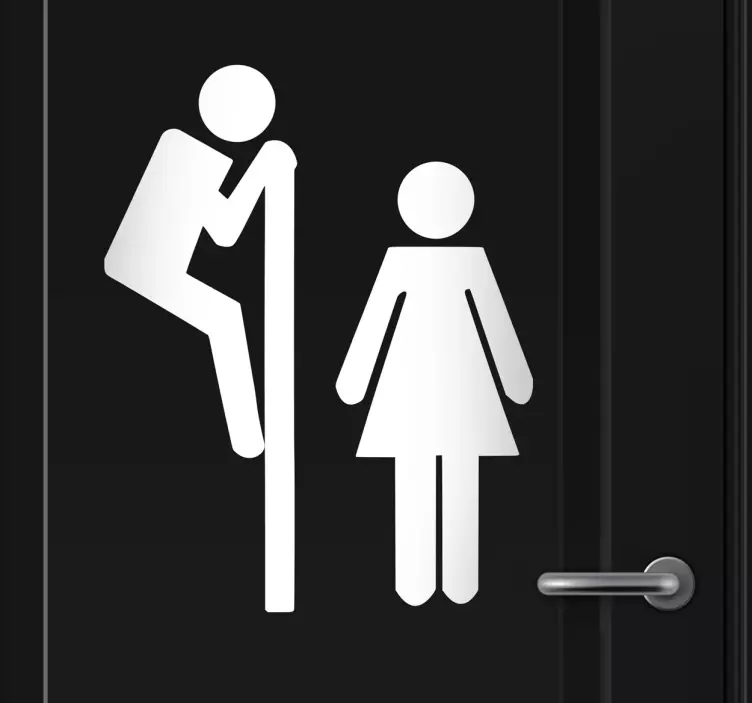 厕所偷看浴室贴纸 - TenStickers