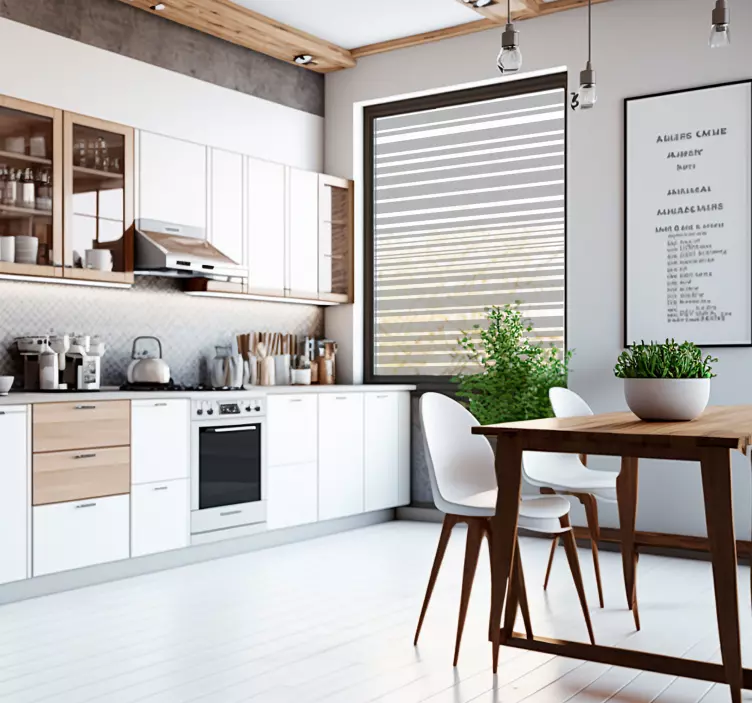 半透明线条窗口贴纸 - TenStickers