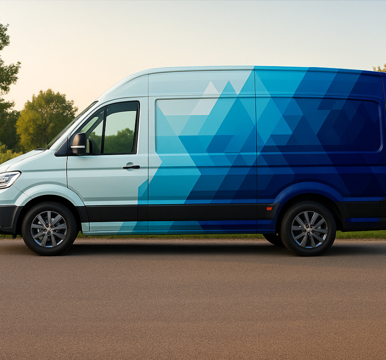 动物贴画 蓝色三角形设计 - TenStickers