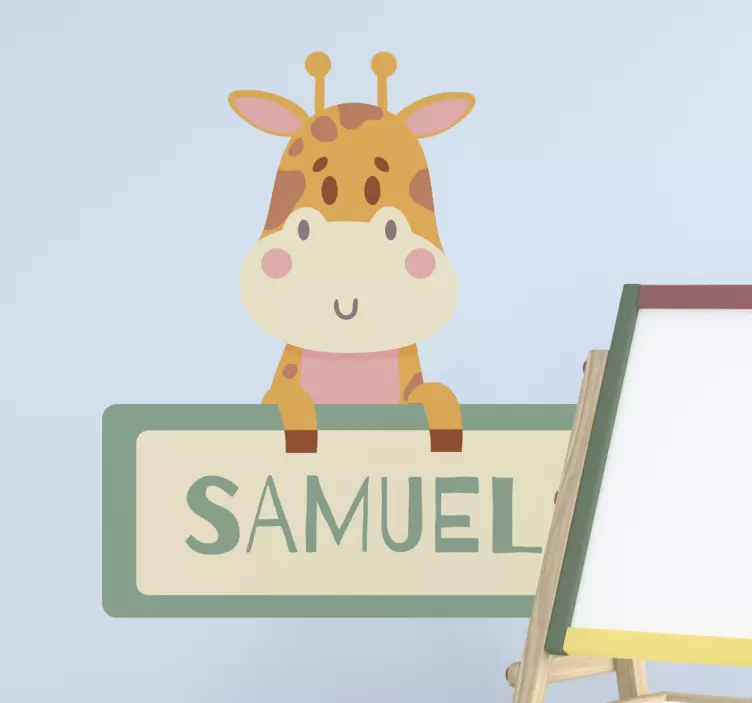 动物贴画可爱长颈鹿造型 - TenStickers