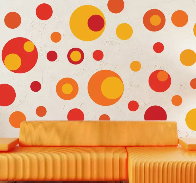 暖色调圆圈贴图 - TenStickers