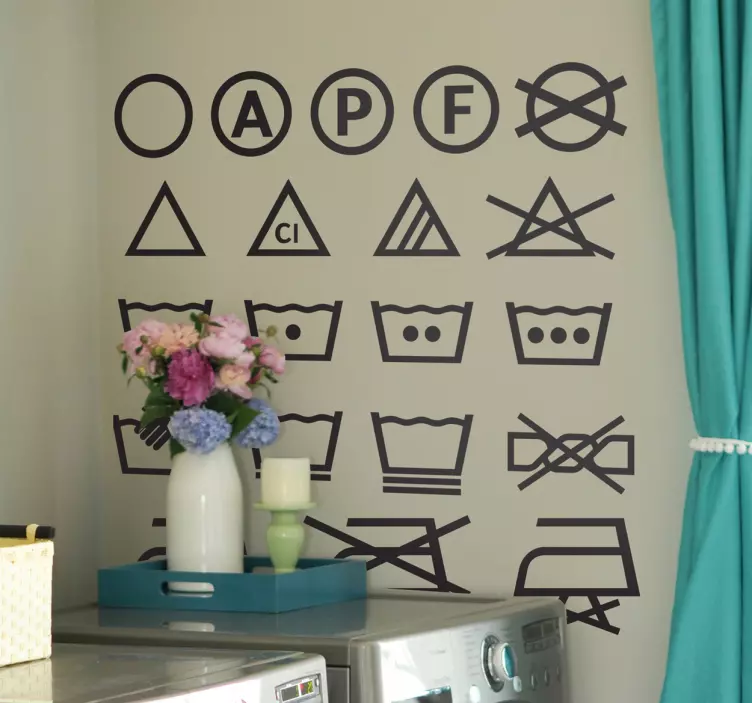 洗衣机图标标志贴纸 - TenStickers