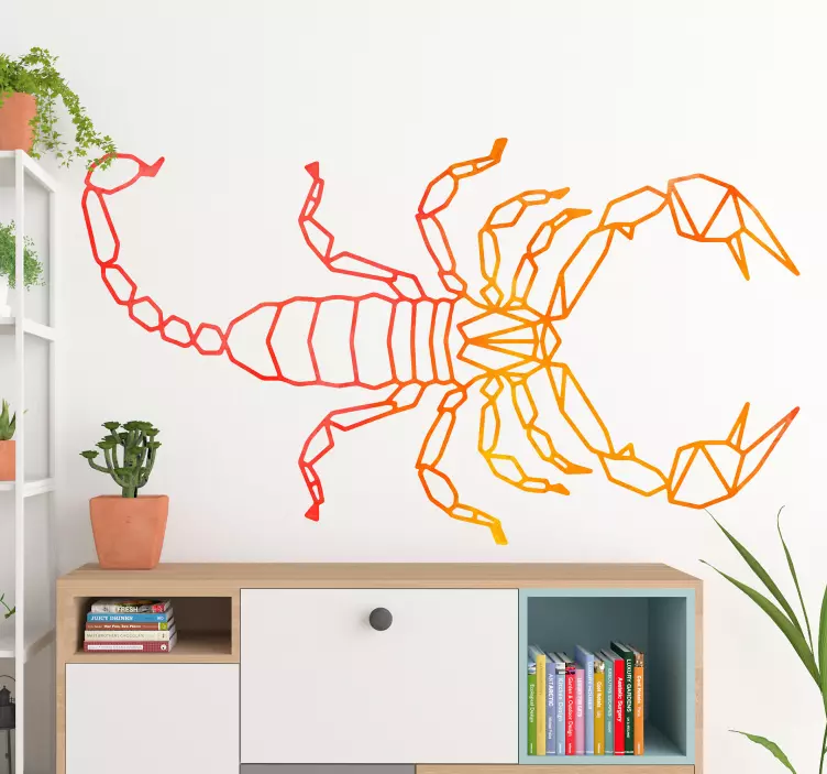 水彩几何蝎子昆虫贴花 - TenStickers