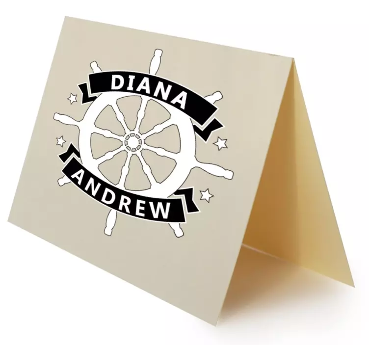 车轮婚礼可定制装饰贴纸 - TenStickers