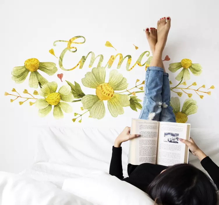 野生植物复古名称自定义贴花 - TenStickers