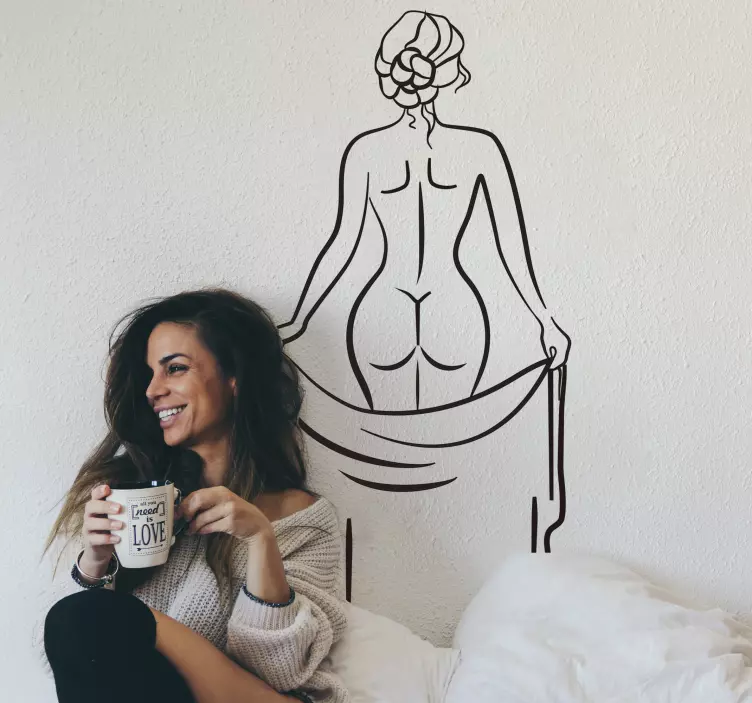 女人的背部成人贴纸 - TenStickers