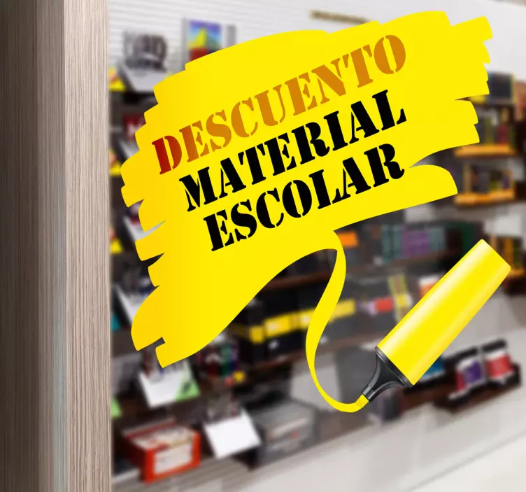 黄色标记乙烯基横幅 - TenStickers