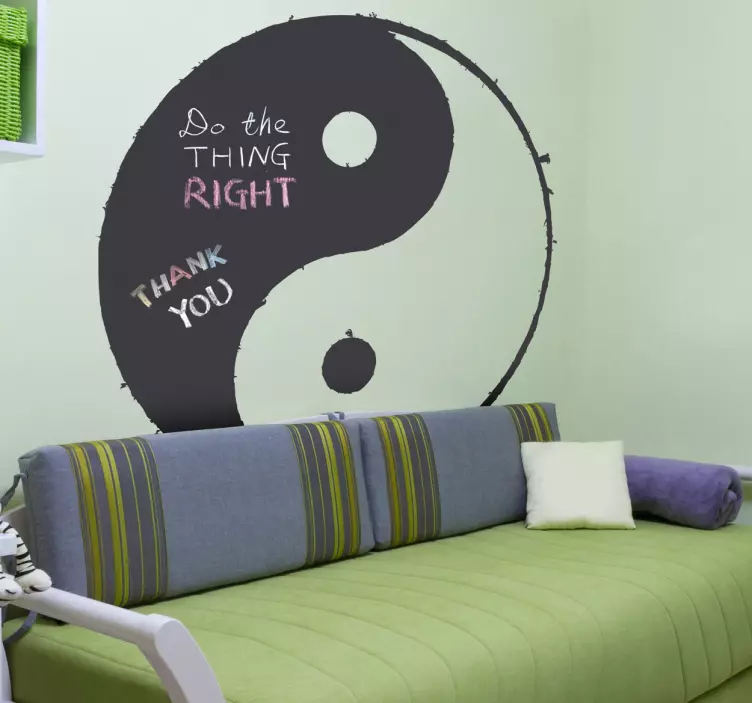 阴阳黑板贴 - TenStickers