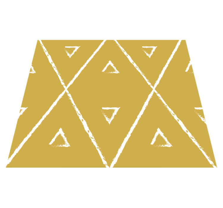 乙烯基地毯黄色 几何菱形图案 - TenStickers