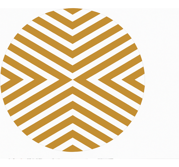 乙烯基地毯饭厅 芥末色人字形图案 - TenStickers