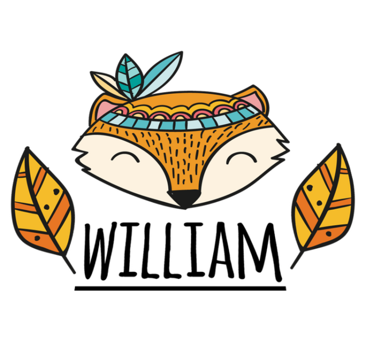 乙烯基地毯动物北欧羽毛狐狸定制款 - TenStickers