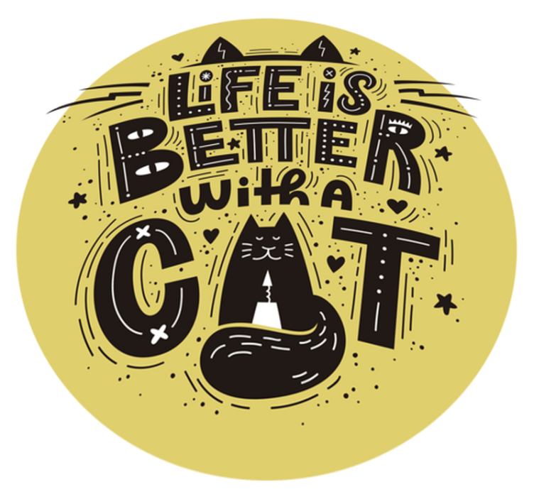 乙烯基地毯动物让生活因猫咪更美好 - TenStickers