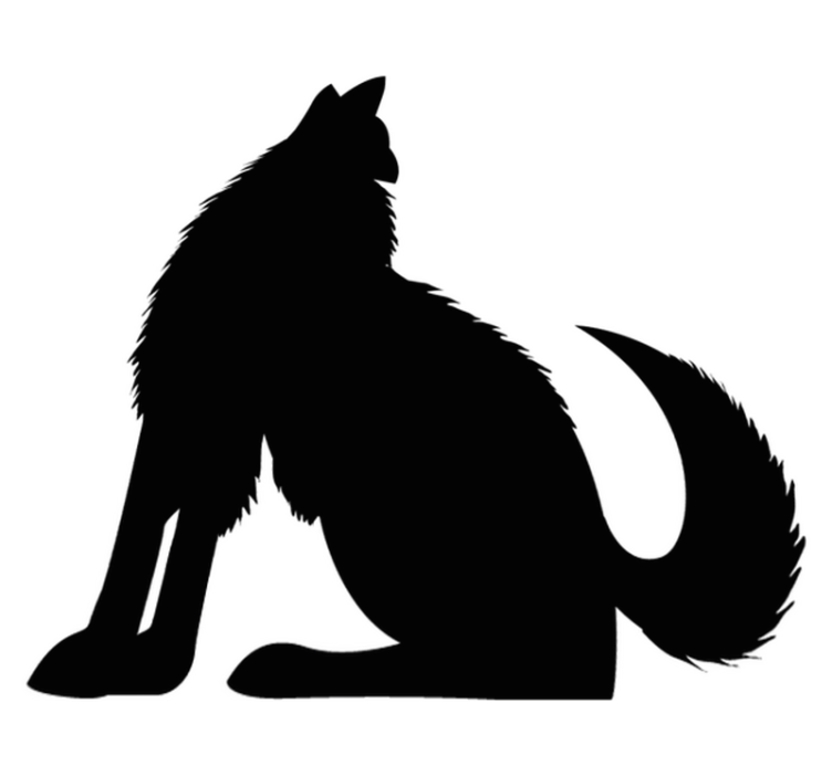 乙烯基地毯动物坐姿犬影像 - TenStickers