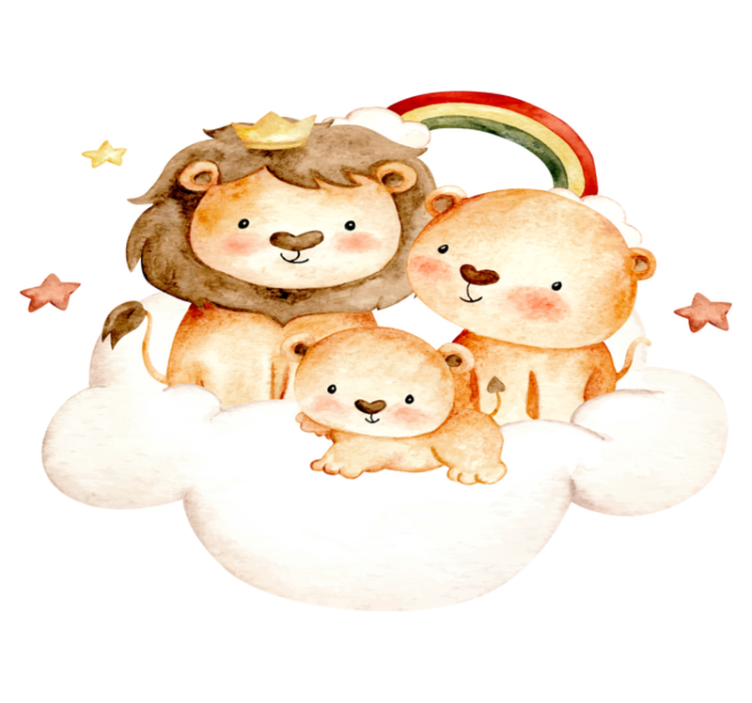 乙烯基地毯动物可爱星云小动物 - TenStickers