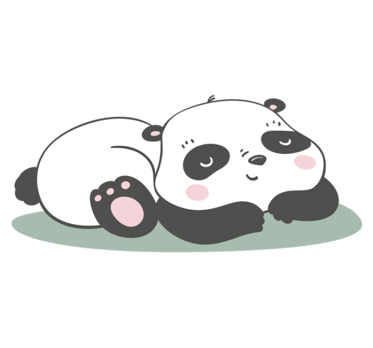 乙烯基地毯动物熊猫插图 - TenStickers