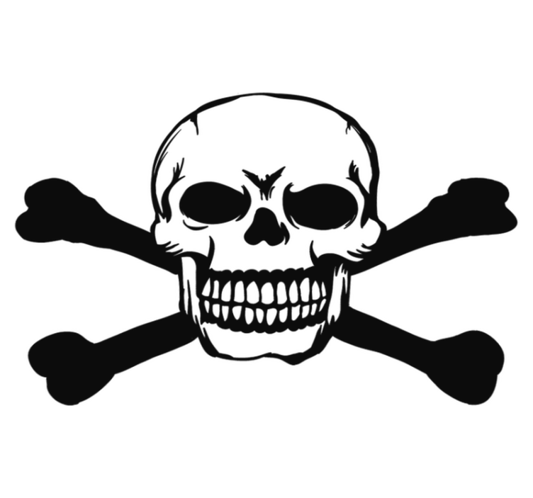 乙烯基地毯万圣节汽车骷髅装饰 - TenStickers