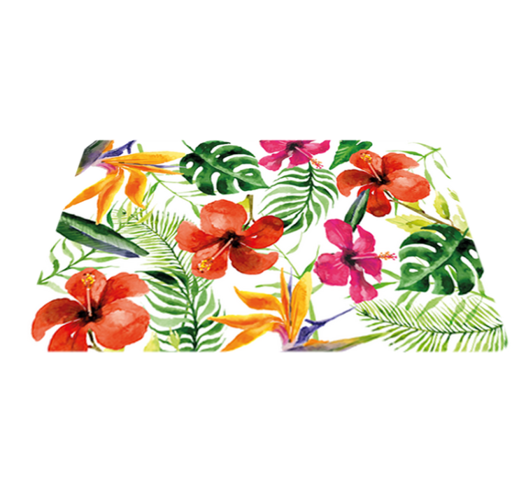 乙烯基花草地毯色彩斑斓的 monstera - TenStickers