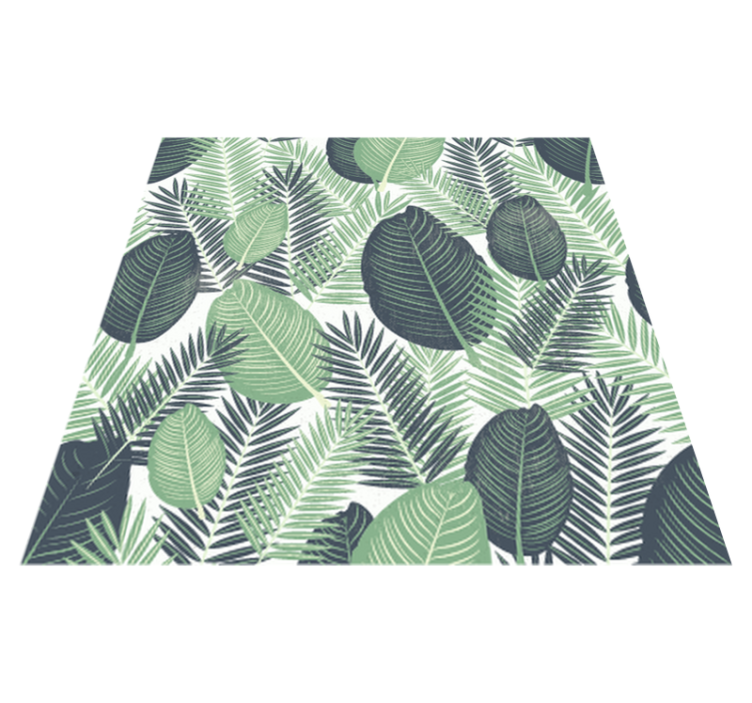 乙烯基花草地毯适合绿色大植物 - TenStickers